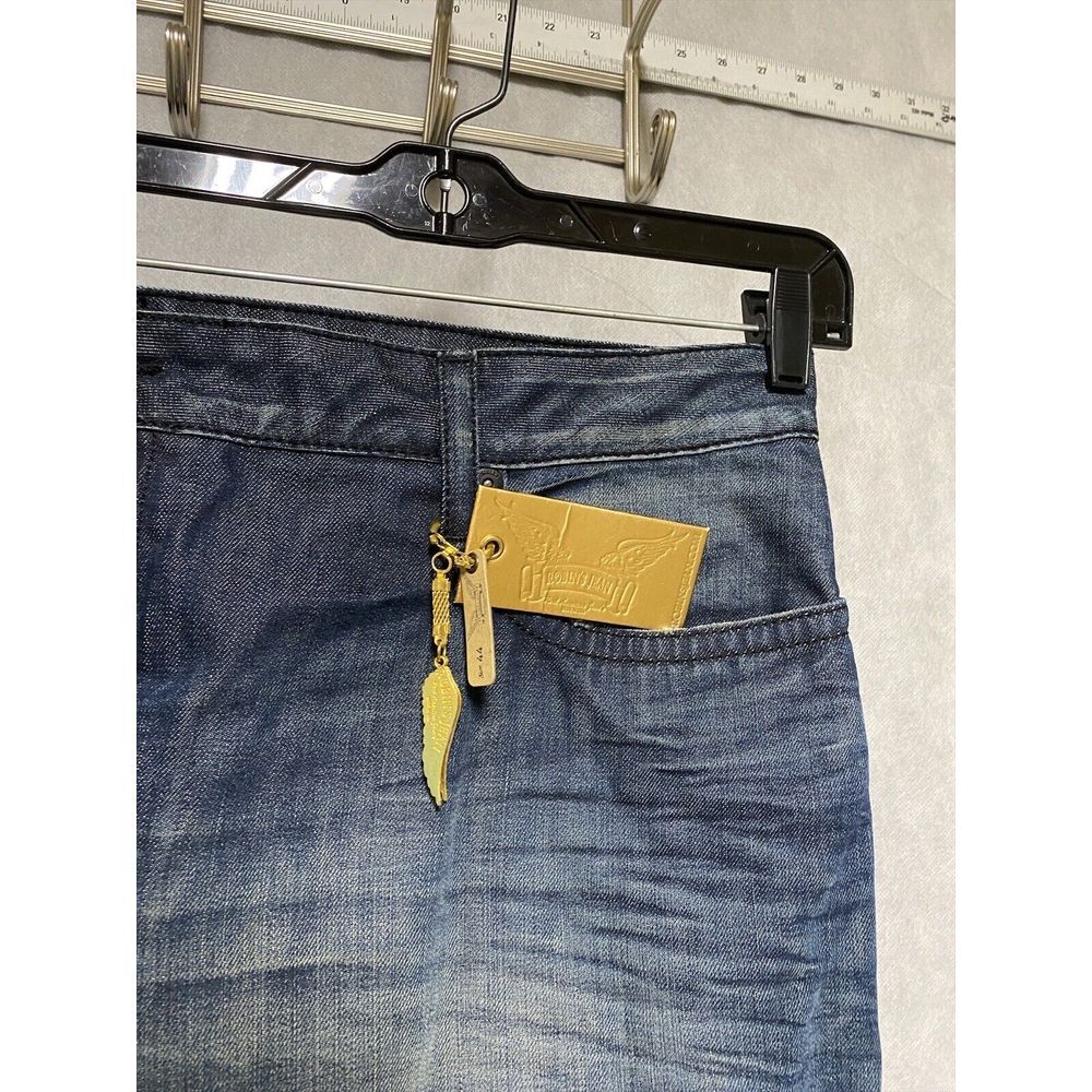 NWT Robin's Jeans Men 44 R‎ Pocket Long Flap Swarovski Rhinestone Studs Straight - Picture 3 of 16